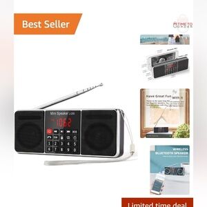 Portable Radio with Mp3 Speaker, Radios Porable FM,FM Radio Support Tf  New